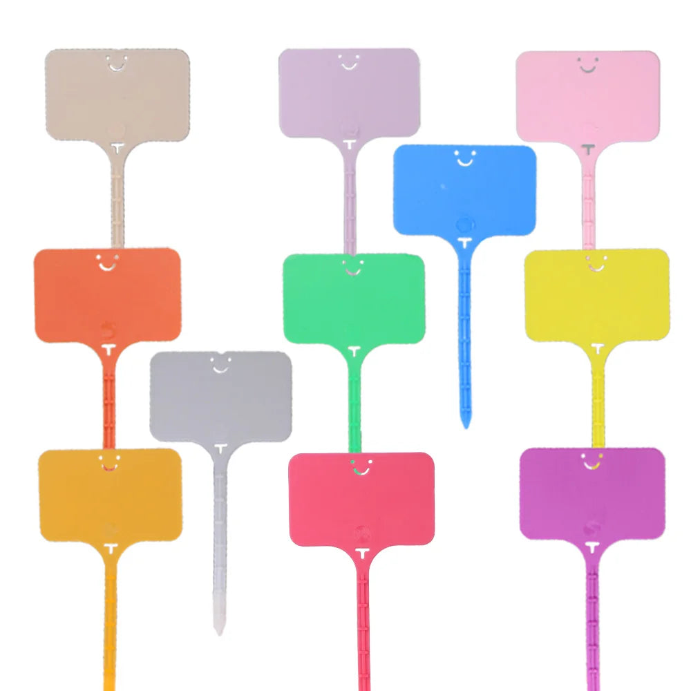55-Pack T-Shape Waterproof Plastic Plant Labels & Garden Tags