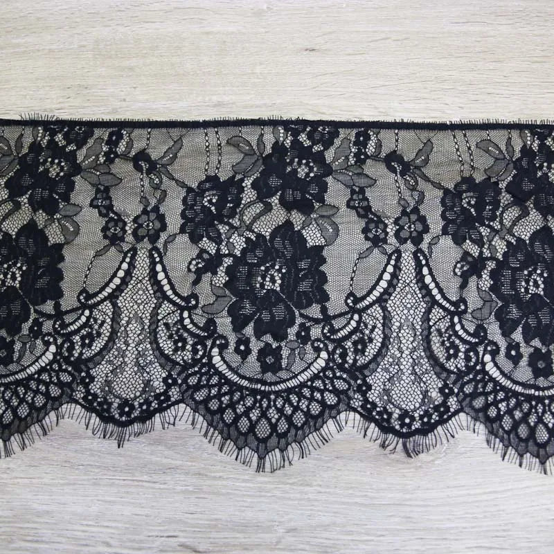 White Eyelash Lace Trim 27cm – 3 Meters Wedding Fabric