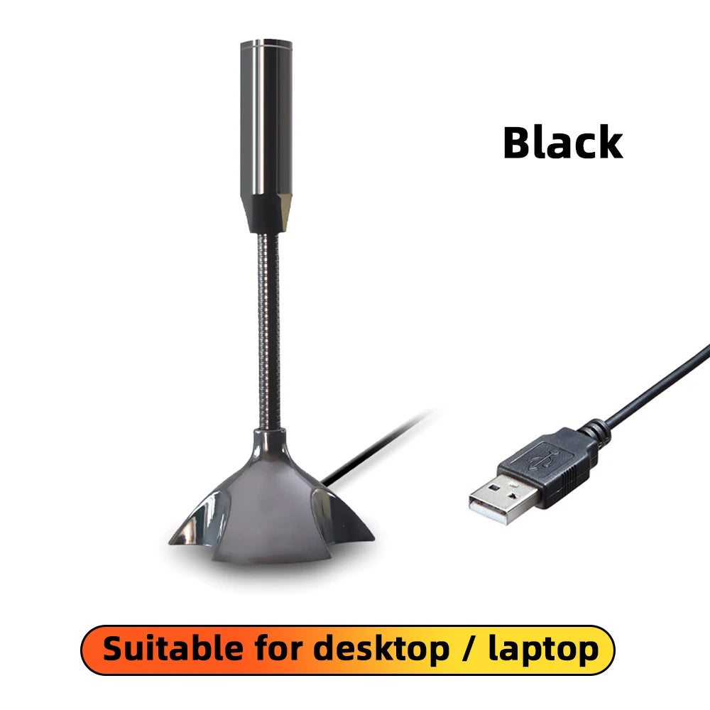 USB Desktop Condenser Microphone with Stand – Gaming & Studio