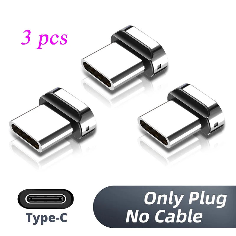 3-Pack Square Magnetic Charging Tips – Micro USB & Type-C