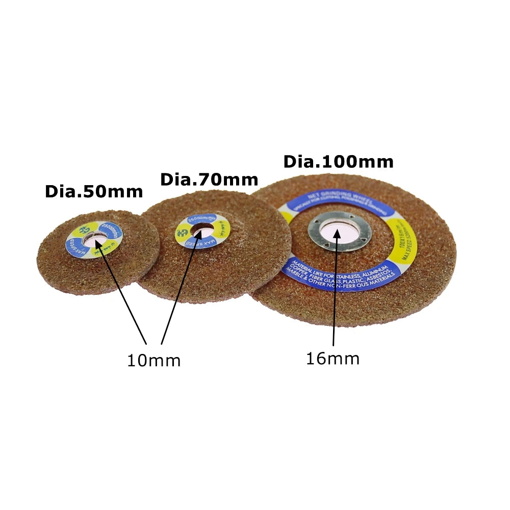 3-Pack Mini Abrasive Grinding & Deburring Discs 2"–4"