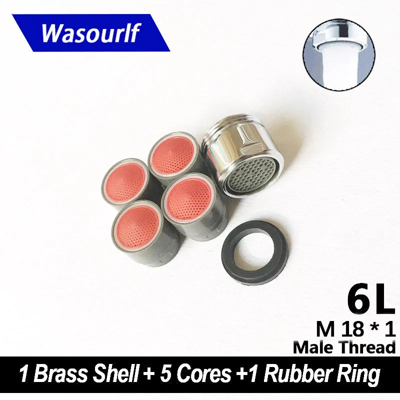 WASOURLF M18 Male Thread Faucet Aerator – 6L/min Water Saver