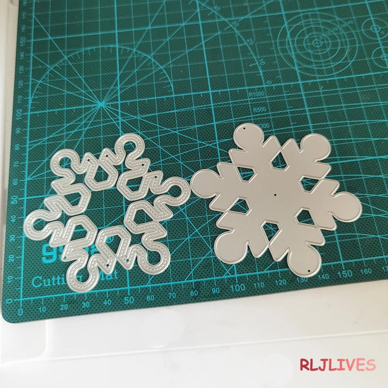 Shaker Snowflake Metal Cutting Die – DIY Scrapbooking Stencil