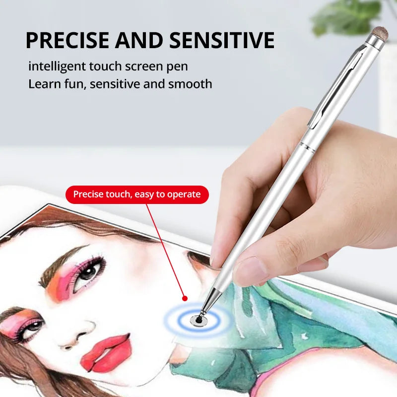 Universal 2-in-1 Stylus Pen for Tablets, iPhones & Android