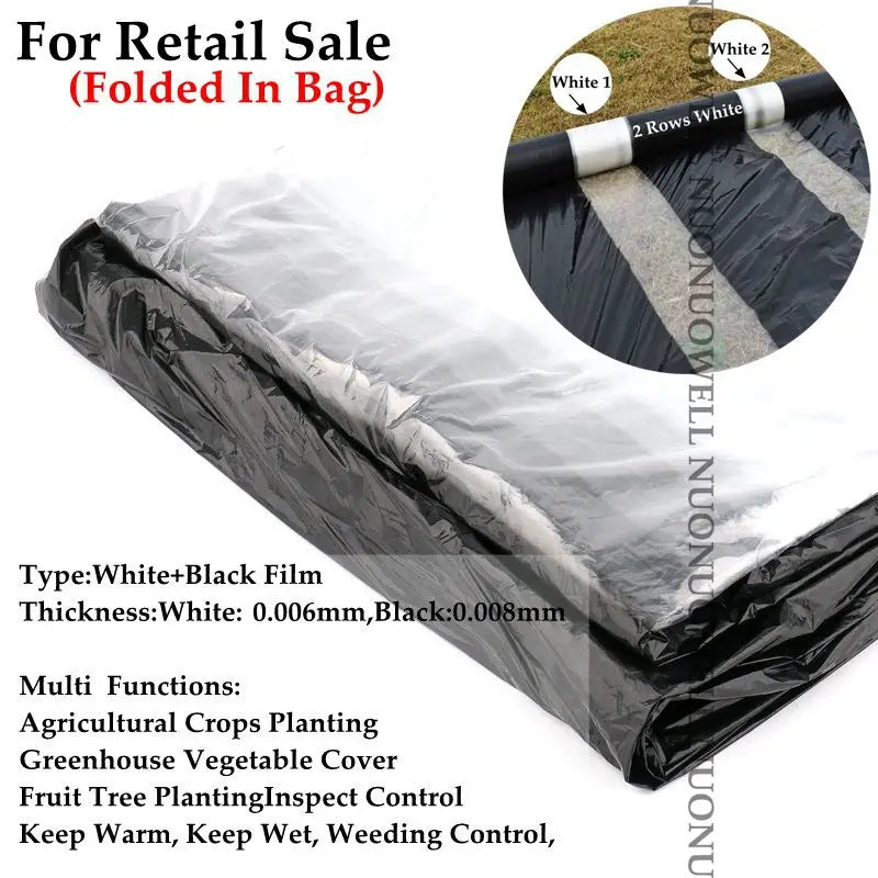Black & White PE Mulching Film 400m² Roll – Weed Control