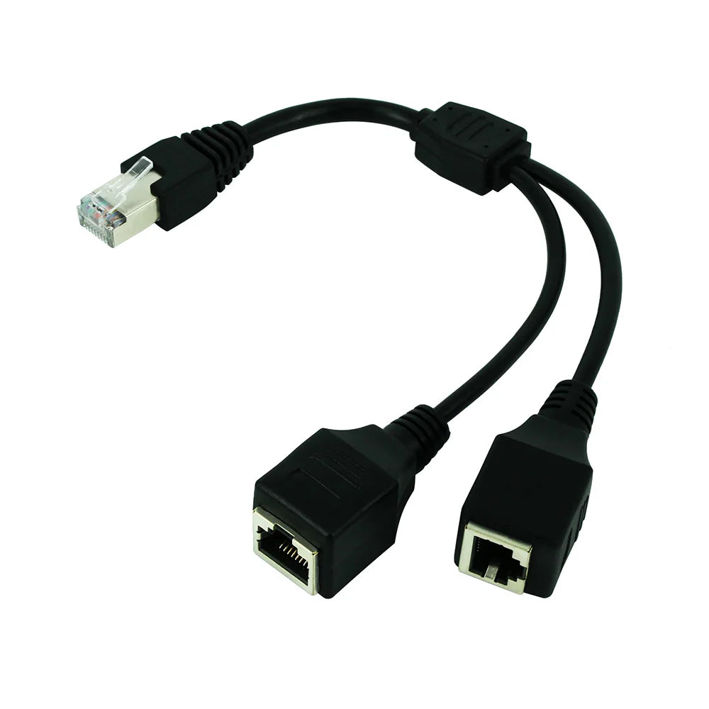 RJ45 1 to 2 LAN Splitter Cable – Cat5 Cat5e Cat6 Adapter