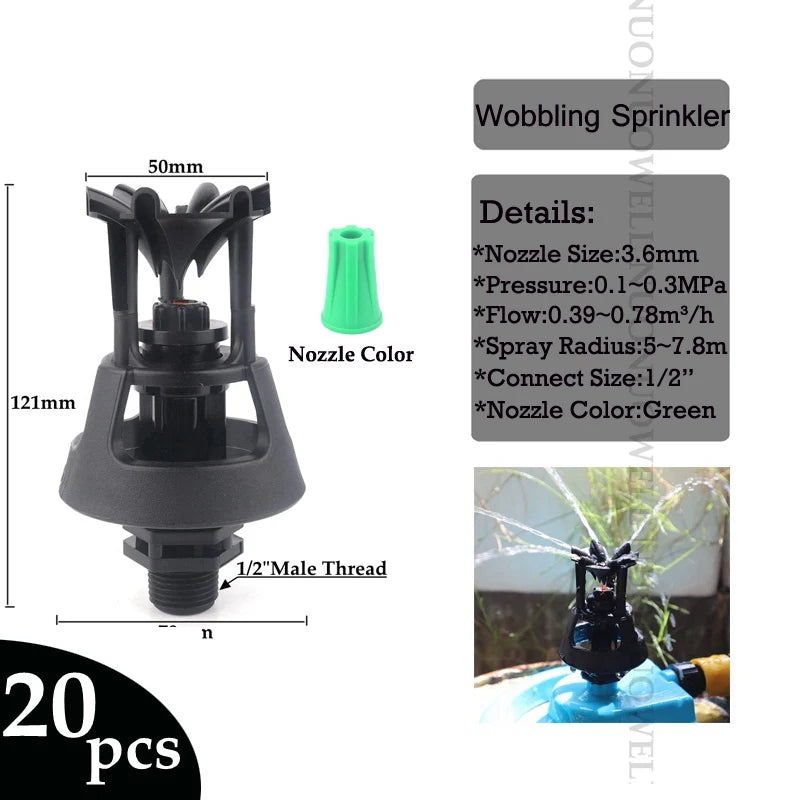 Wobble Oscillating Irrigation Sprinkler Nozzles – 6 Sizes