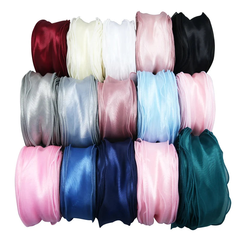 60mm Wave Organza Ribbon for Hair Bows & Gift Wrapping