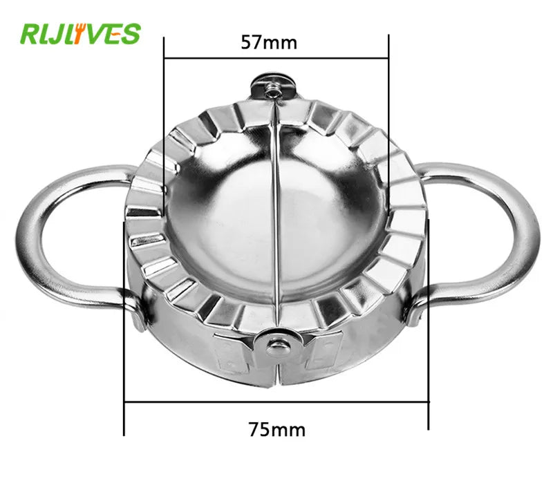 Stainless Steel Dumpling Maker Mold & Wrapper Cutter Set