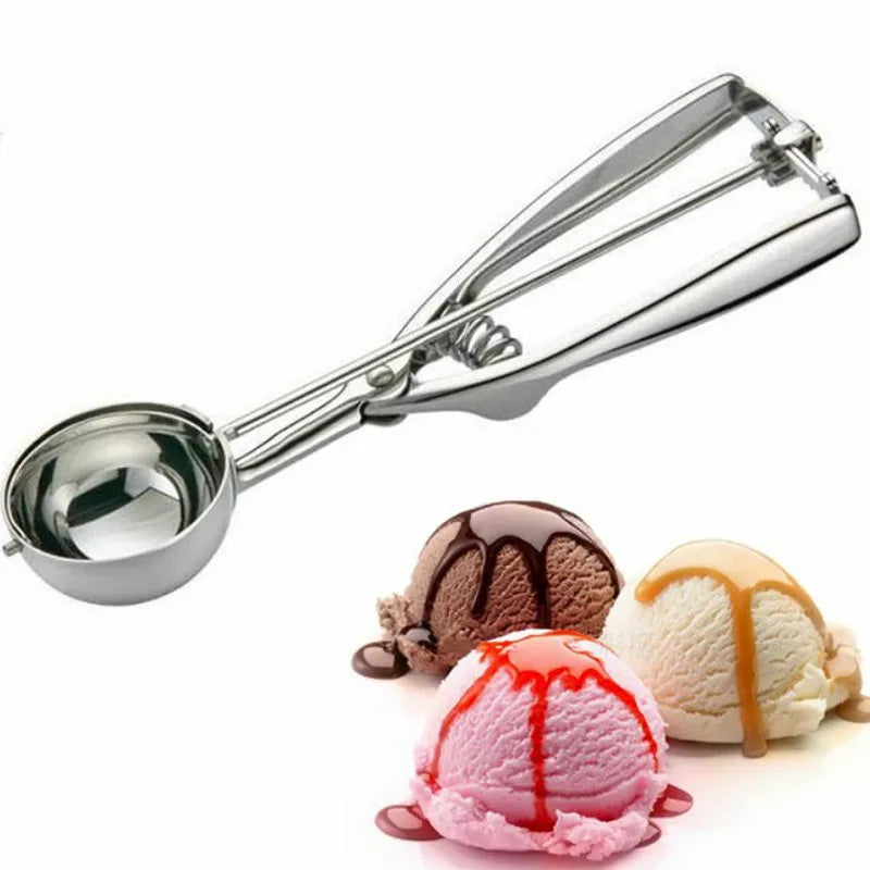 3-Piece Stainless Steel Ice Cream Scoop Set | Trigger Release