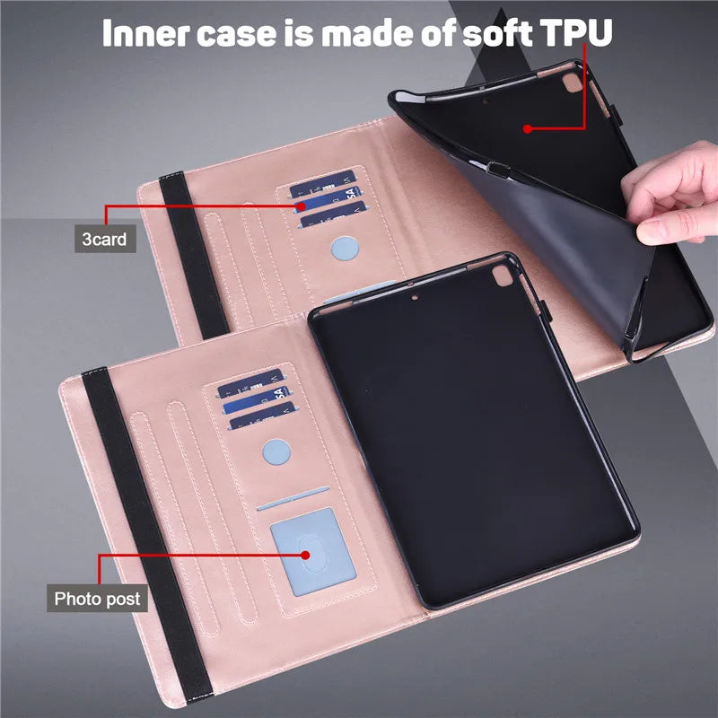Samsung Galaxy Tab A 10.1 2016 Embossed Wallet Case T580 T585