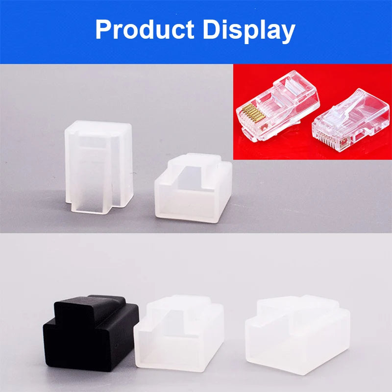 RJ45 Ethernet Plug Dust Cover Caps – Cat5e Cat6 Cat7 Cat8