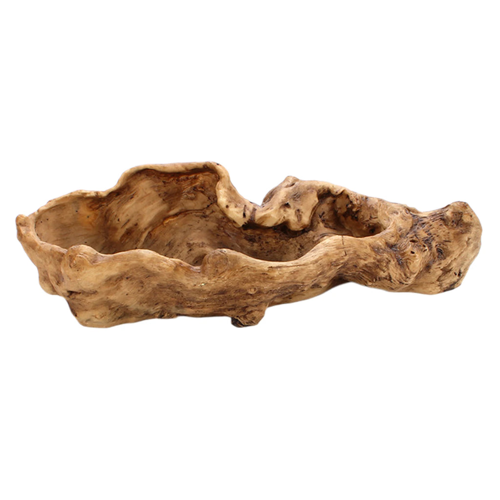 Driftwood Tree Stump Resin Succulent Planter Pot | Brown