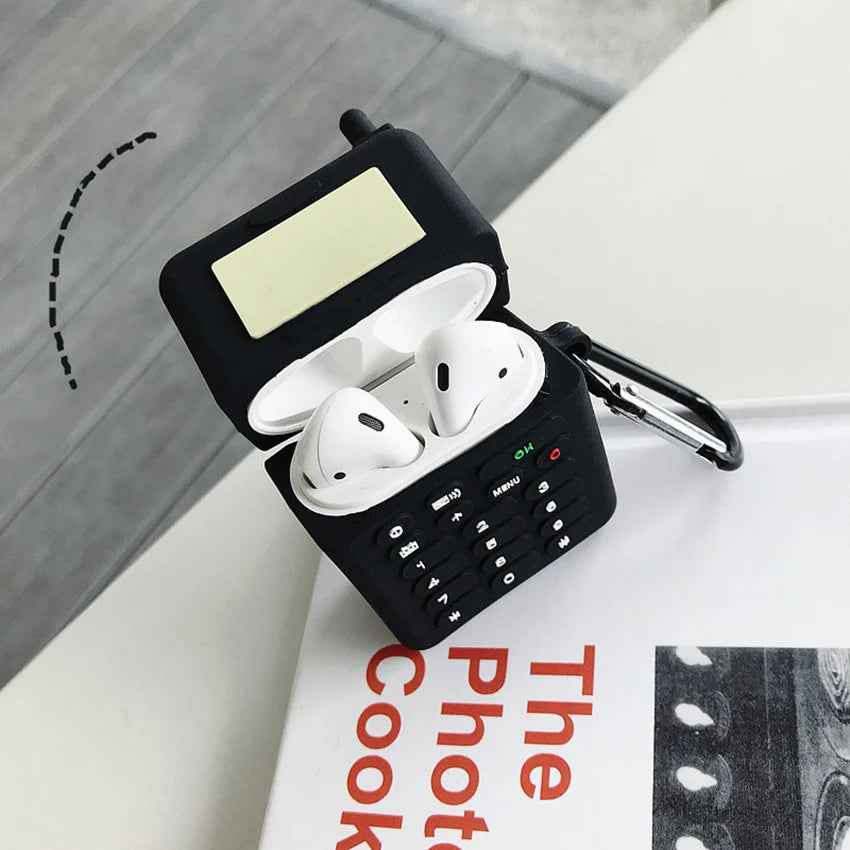 Retro Phone Silicone AirPods 1 & 2 Case – Protective Cover