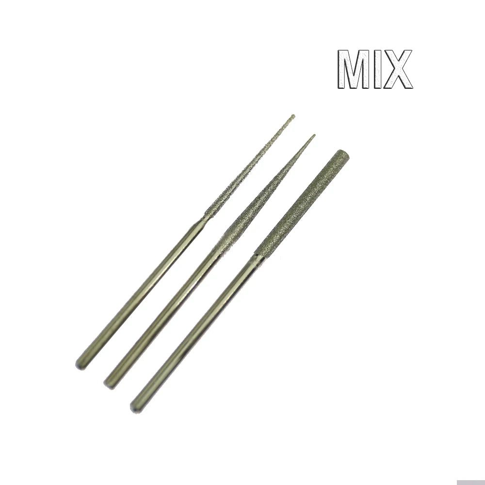 3-Piece Diamond Polishing Burr Set | Emery Grinding Bits 3mm