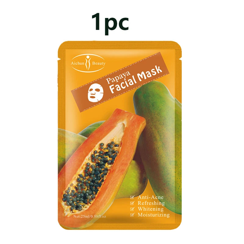 Papaya Sheet Face Mask – Moisturizing & Brightening Fabric Mask