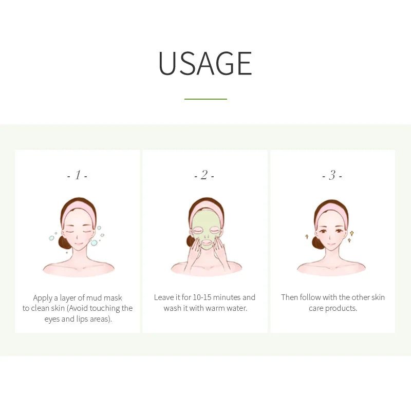 LAIKOU Matcha Green Clay Mud Face Mask 7-Pack Night Treatment