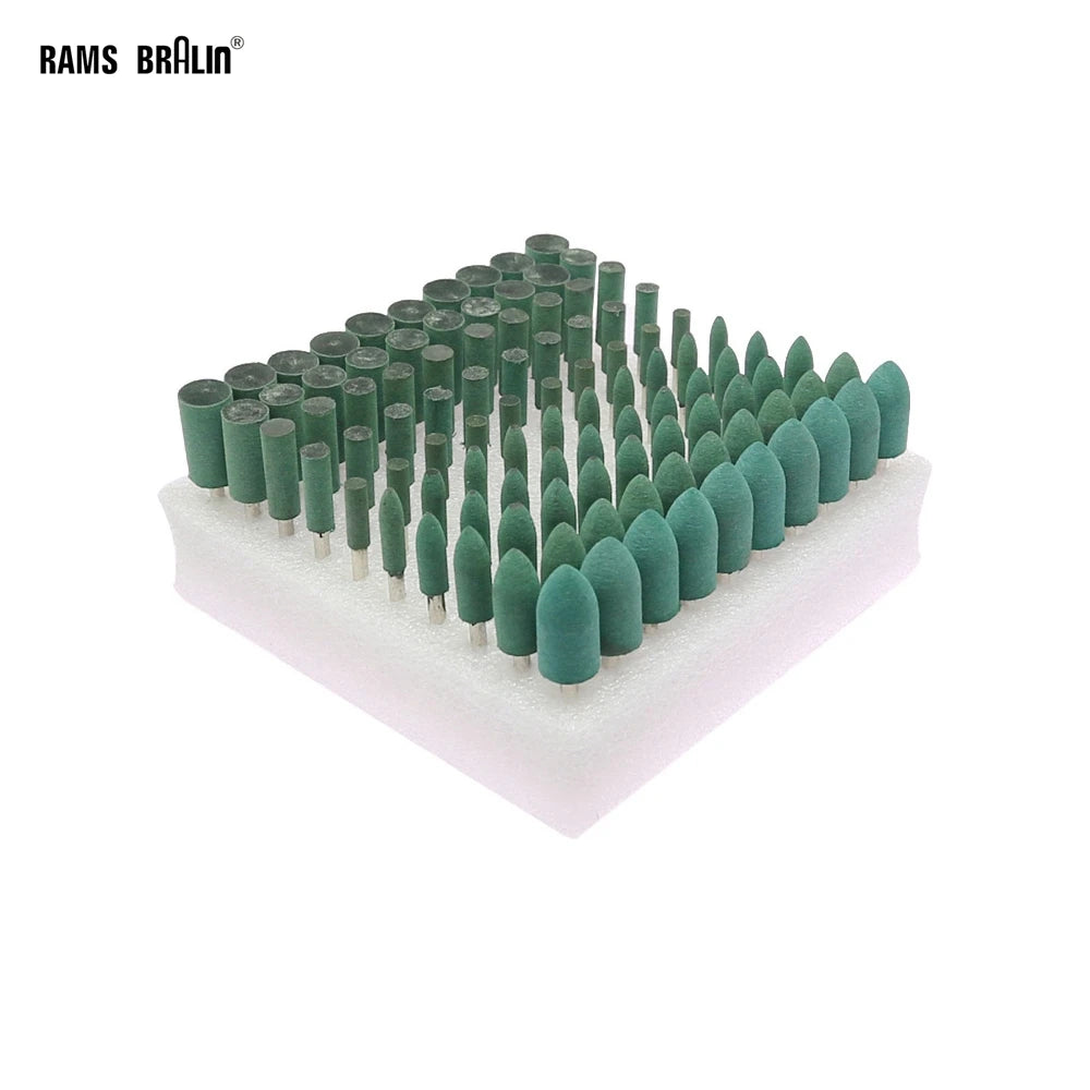 100-Pc Rubber Mounted Point Grinding Set | Die Grinder Bits