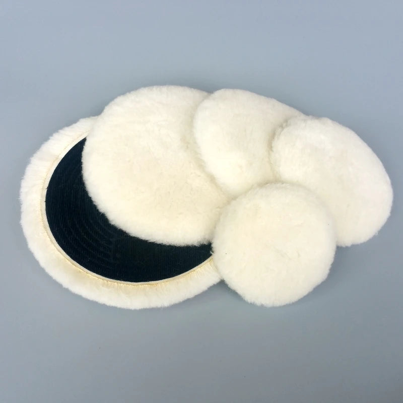 Wool Buffing Polishing Pad 3"–5" | Car & Motorcycle Paint Care