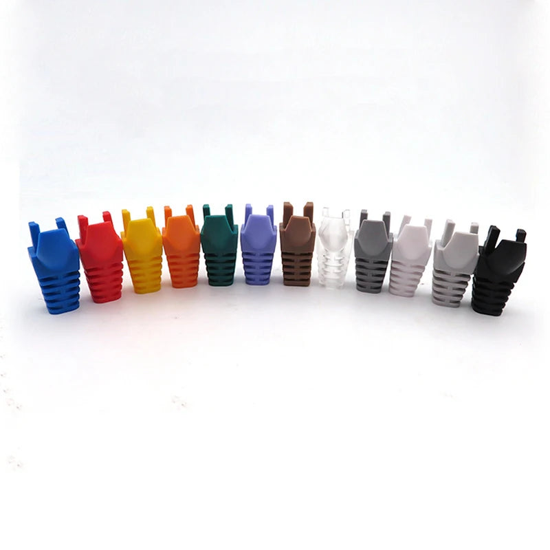 RJ45 CAT6 CAT5e Protective Caps – Multicolour 50/100 Pack