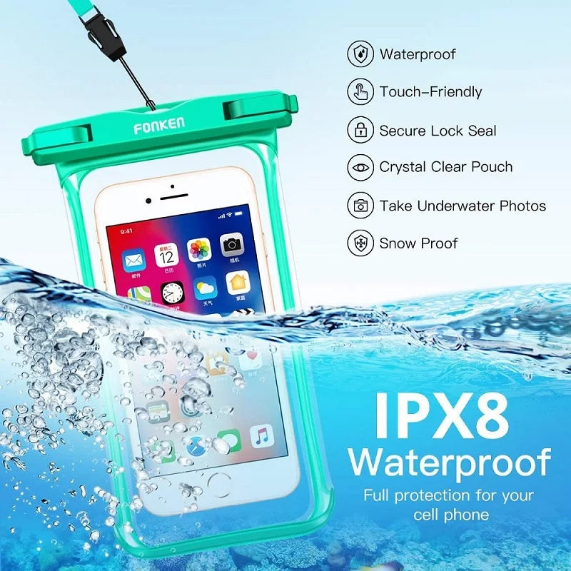 FONKEN Waterproof Phone Pouch – Universal Dry Bag Case