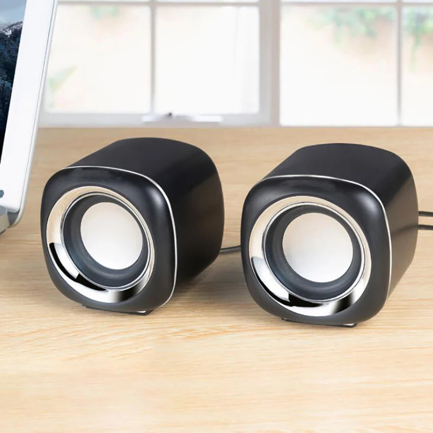 USB Wired Stereo PC Speakers | 3.5mm Input for Desktop & Laptop