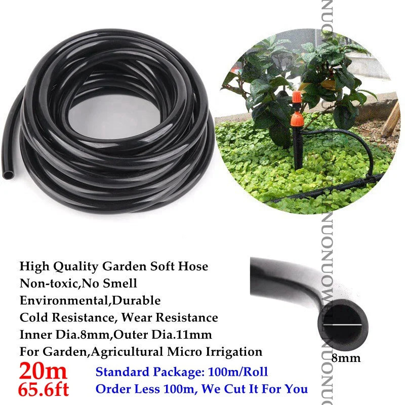 8/11mm Soft PVC Micro Drip Irrigation Hose | Garden & Farm
