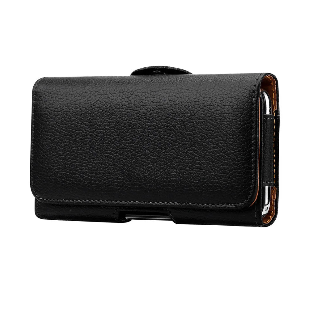 Universal PU Leather Belt Clip Phone Holster Pouch 3.5–6.3"