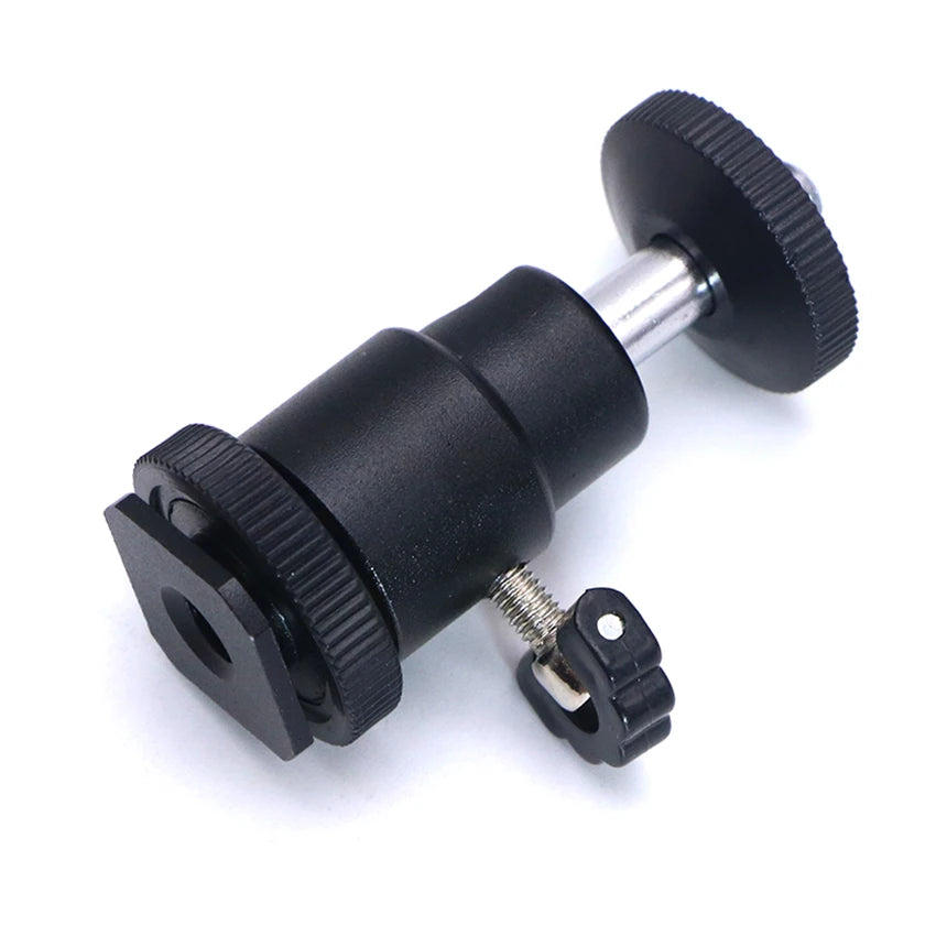 Hot Shoe to 1/4" Ball Head Adapter for Camera, Light & Mic