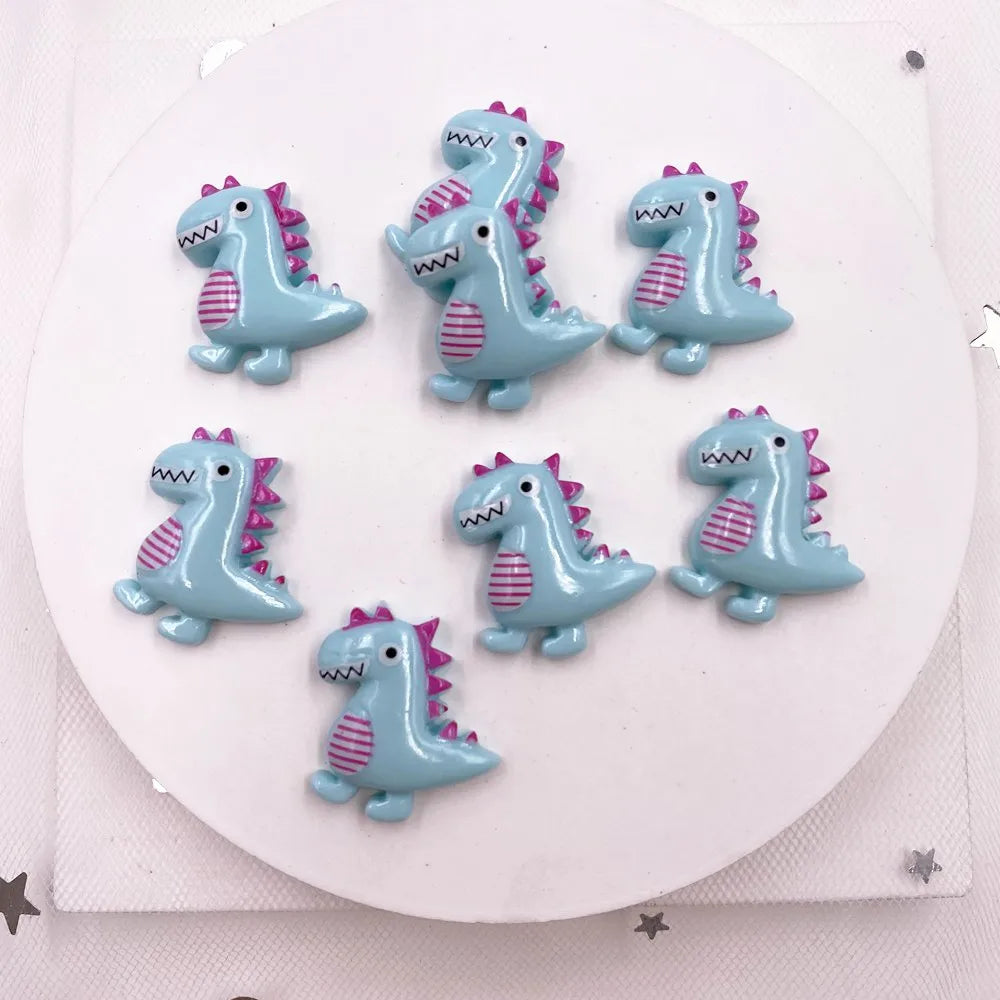 Resin Mini Dinosaur Flatback Cabochon for DIY Crafts & Decor