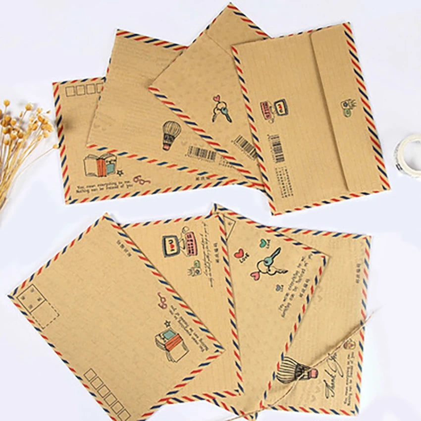 10-Pack Vintage Kraft Paper Envelopes for Cards & Postcards