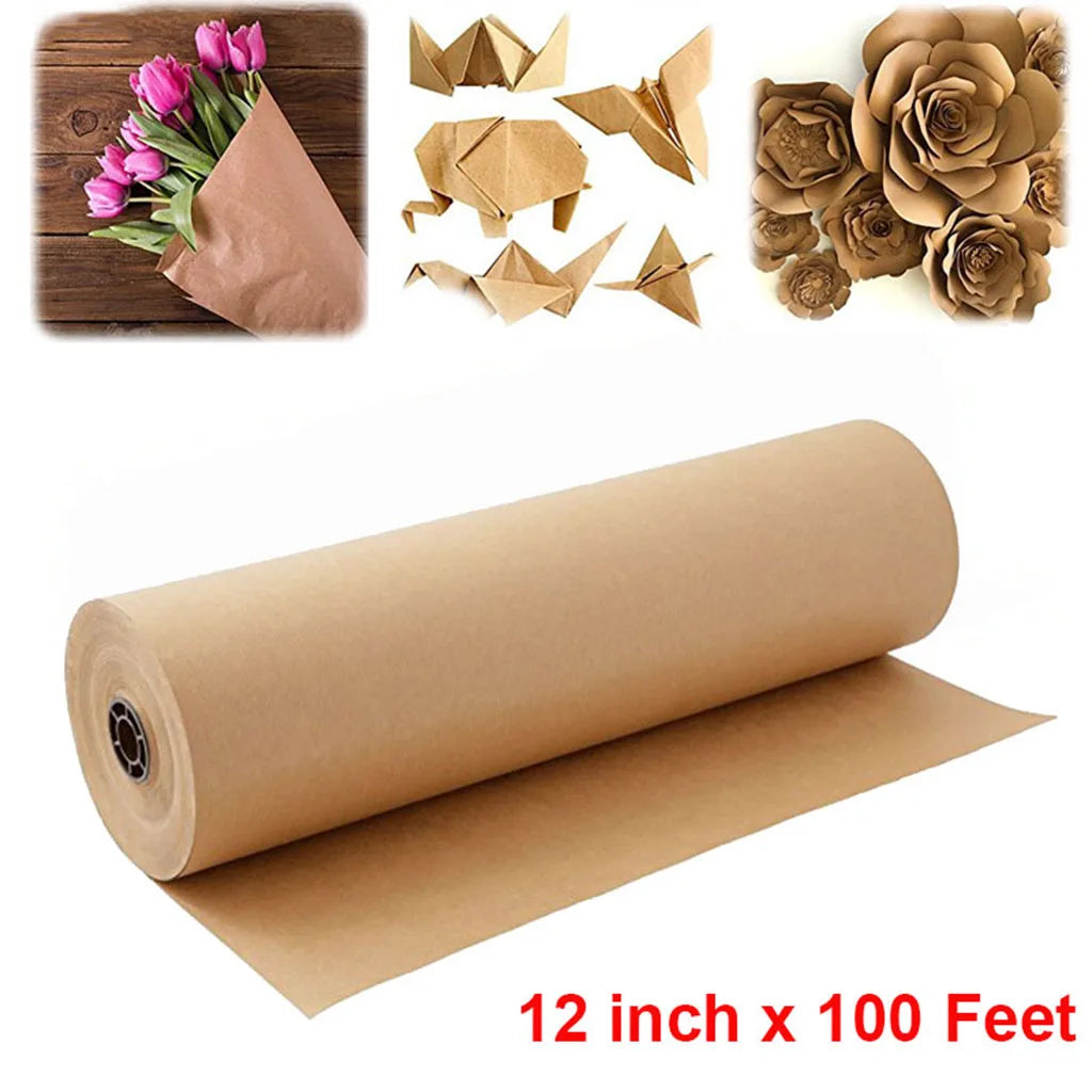 Brown Kraft Paper Roll 30m – Gift Wrapping, Art & Craft