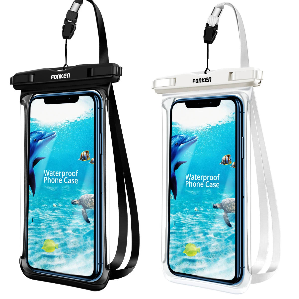 2-Pack Waterproof Phone Pouch Dry Bag – Universal Swim Case