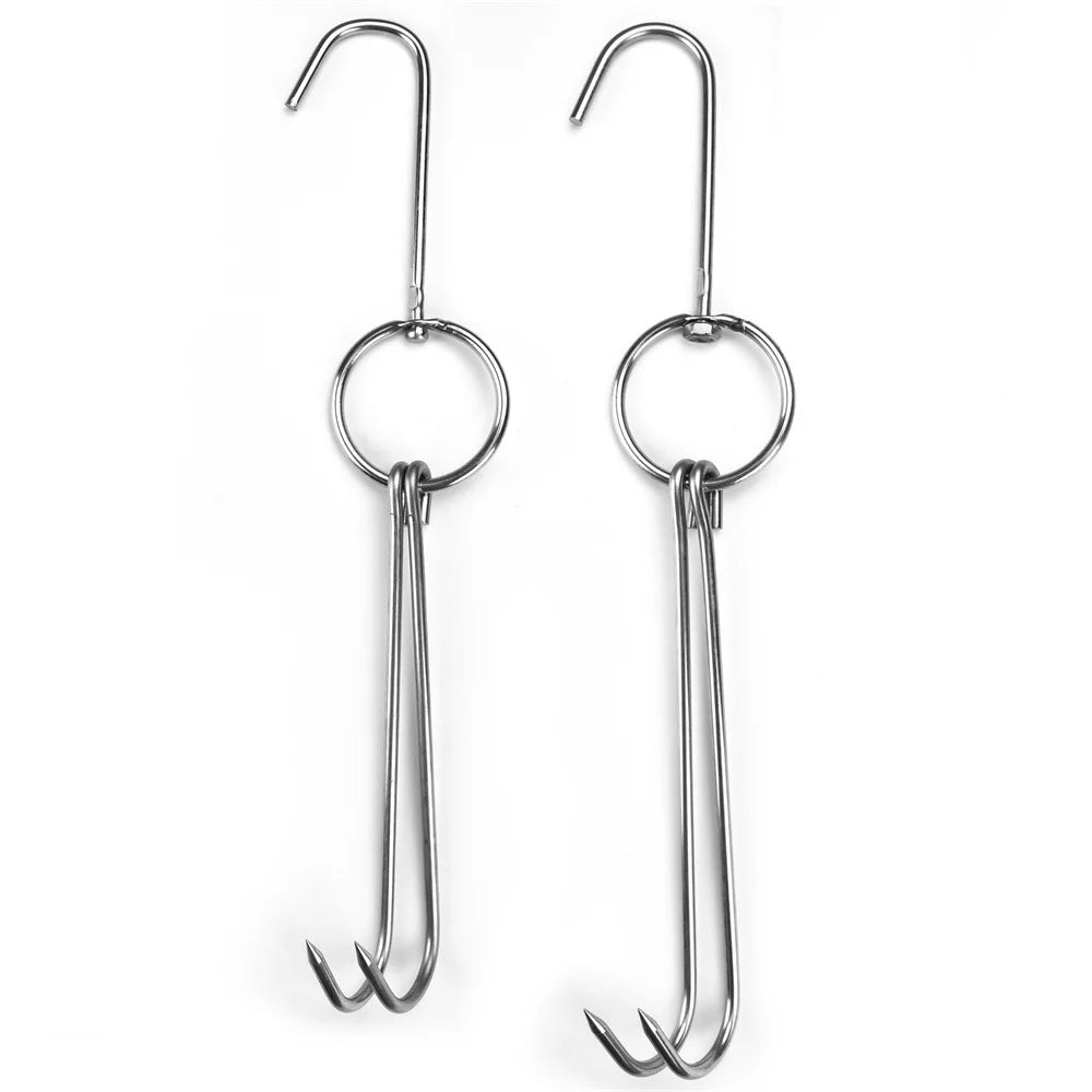 Stainless Steel Meat Hooks – BBQ Hanger for Duck, Turkey & Beef