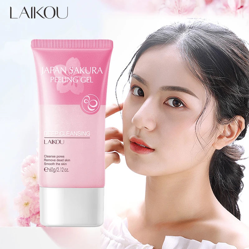 LAIKOU Sakura Peeling Gel – Exfoliating Face Scrub 60g