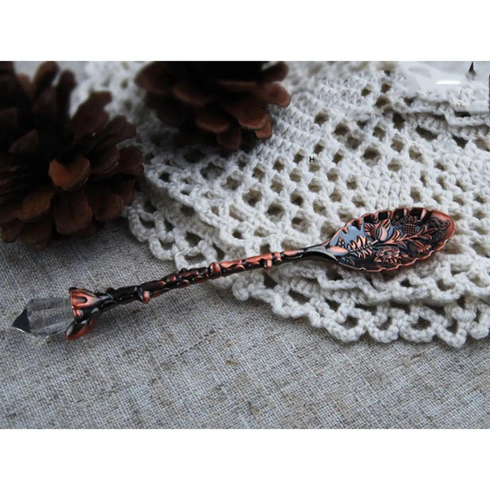 Vintage Carved Flower Teaspoon – Silver Coffee & Tea Spoon
