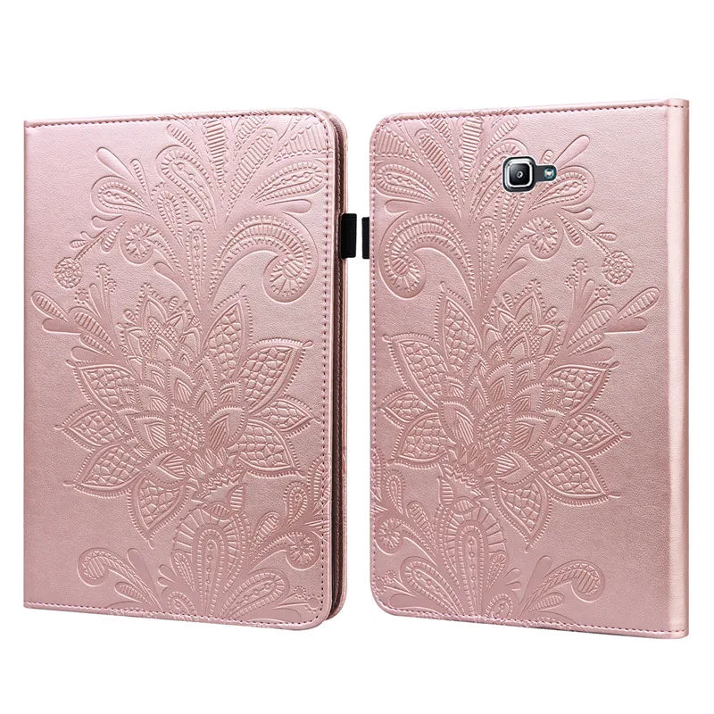 Samsung Galaxy Tab A 10.1 2016 Embossed Wallet Case T580 T585
