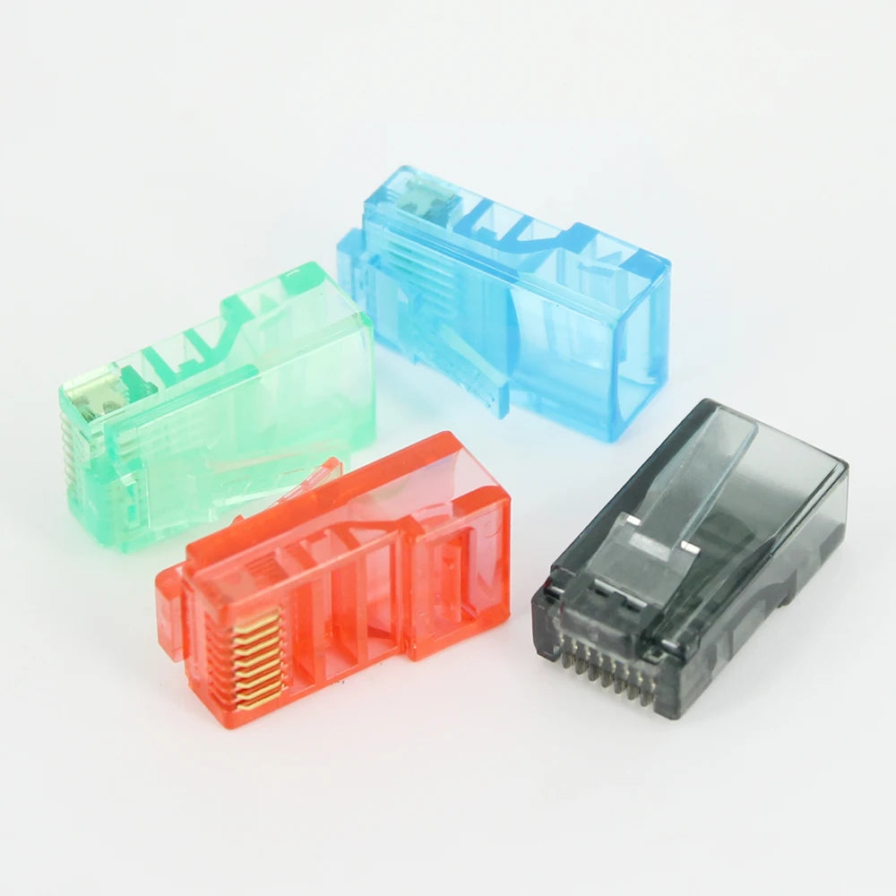 RJ45 Gold-Plated Network Connectors Cat5/Cat5e – 50 or 100 Pack