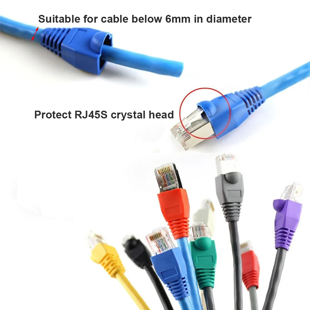 RJ45 CAT6 CAT5e Protective Caps Multicolour 50–100 Pack
