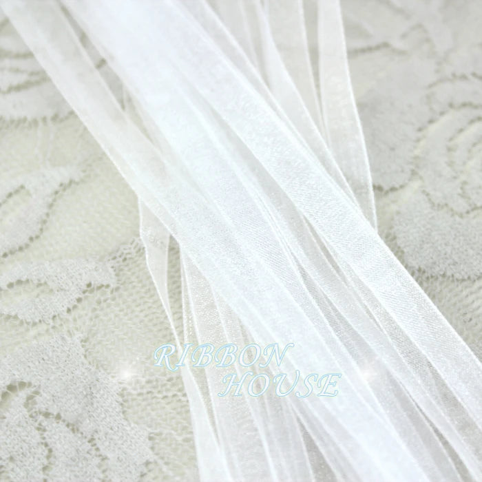 White Organza Ribbon 6mm x 40M | Gift Wrapping & Wedding