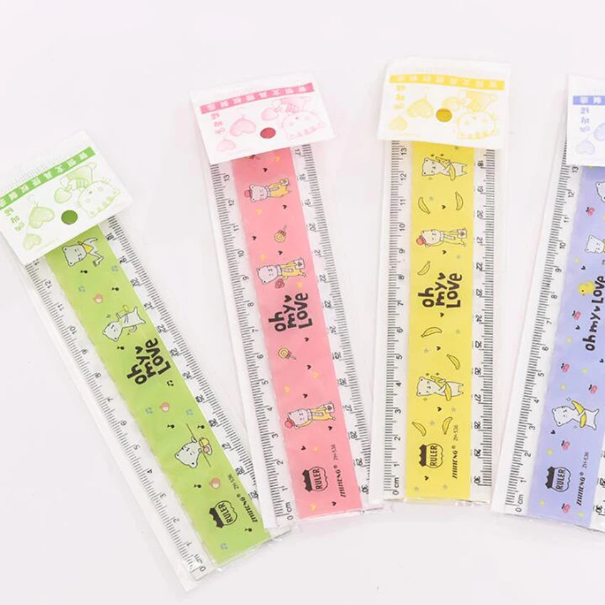 30cm Kawaii Folding Plastic Ruler – Candy Color Kids Gift