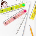 30cm Kawaii Folding Plastic Ruler – Candy Color Kids Gift