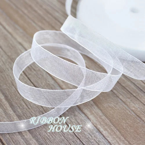 White Organza Ribbon 50 Yards – Gift Wrapping & Decor