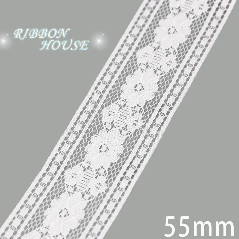 White Lace Organza Ribbon 5 Yards – Gift & Wedding Craft Decor