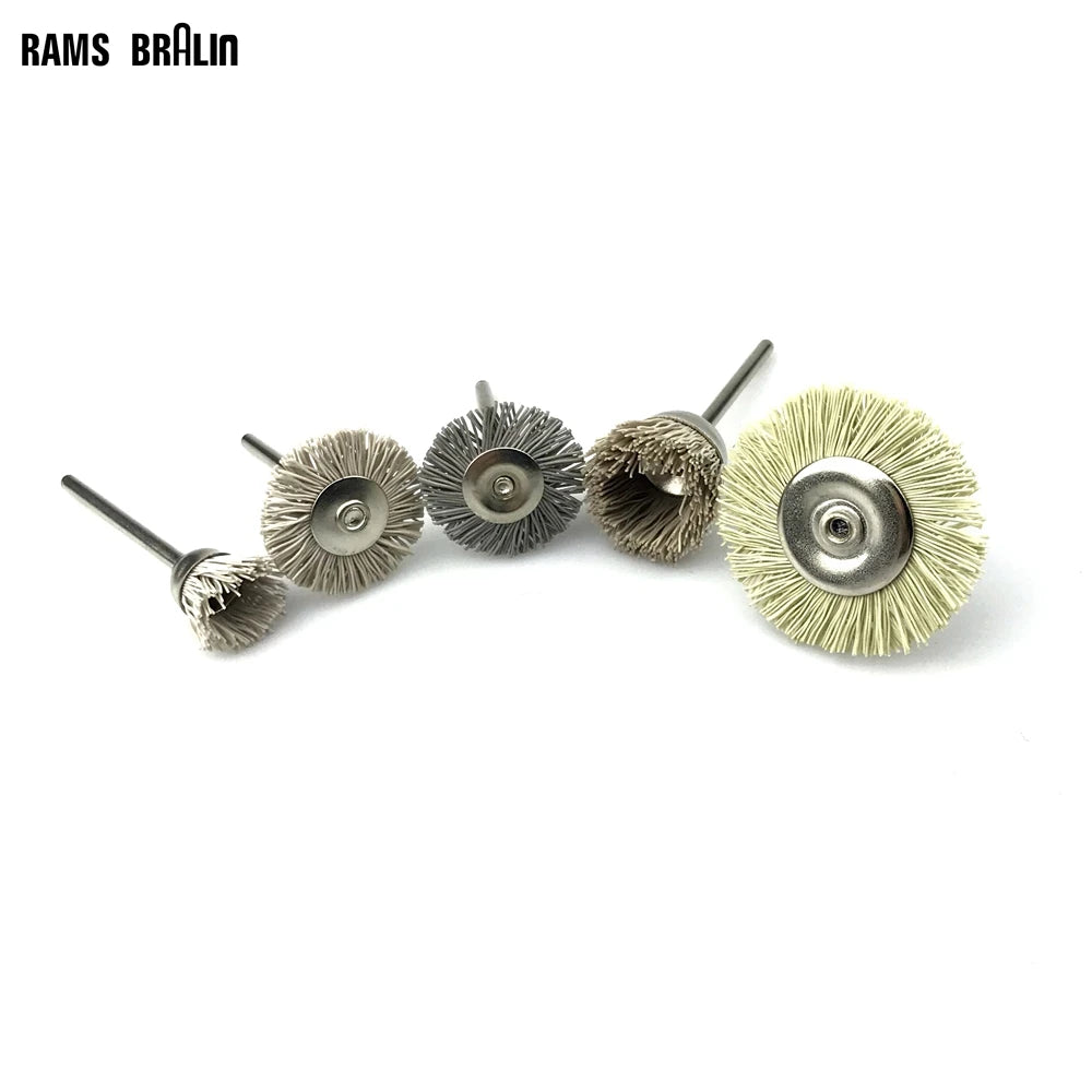5-Piece Nylon Abrasive Polishing Brush Set – Wood & Metal