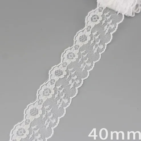 White Lace Organza Ribbon 5 Yards – Gift & Wedding Craft Decor