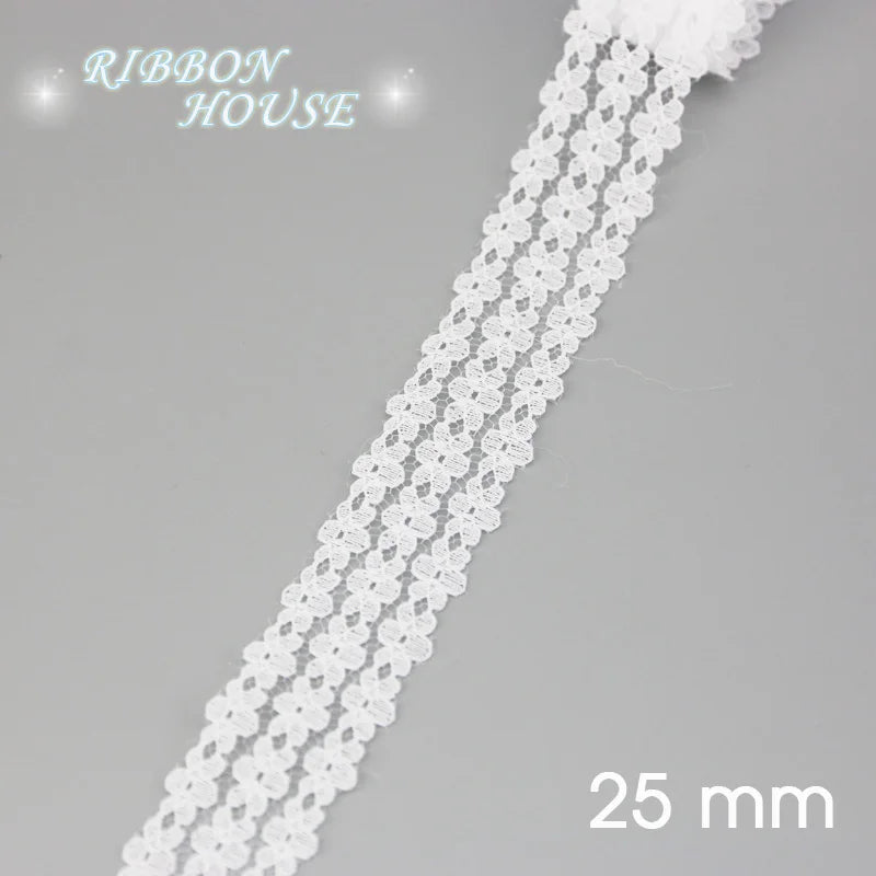 White Lace Organza Ribbon 5 Yards – Gift & Wedding Craft Decor