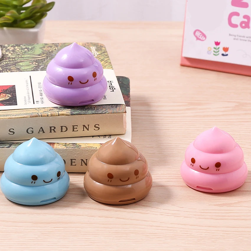 Poop Emoji Mini Double Hole Pencil Sharpener for Kids