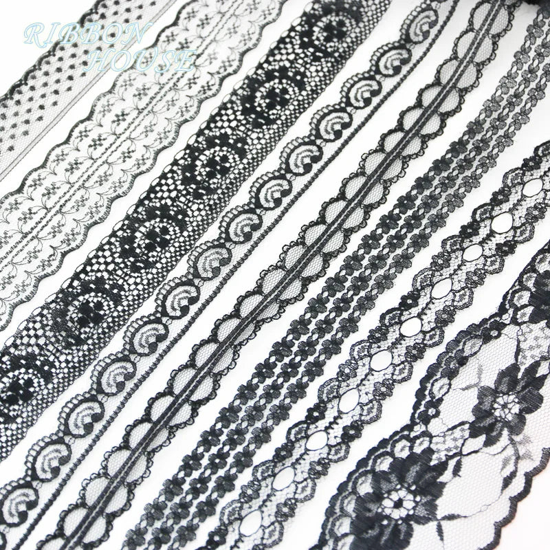Black Lace Fabric Ribbon 10 Yards – Gift Wrap & Craft Trim
