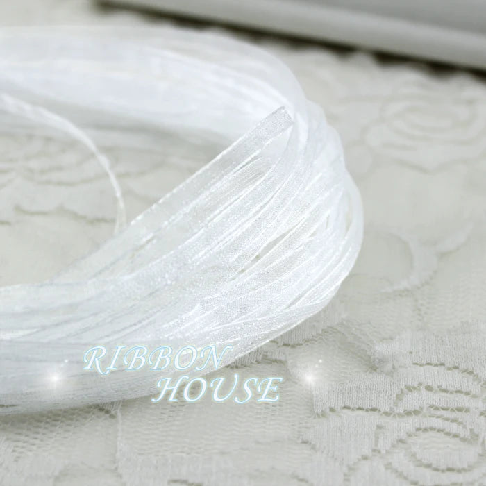 White Organza Ribbon 3mm x 40M – Gift Wrapping & Crafts